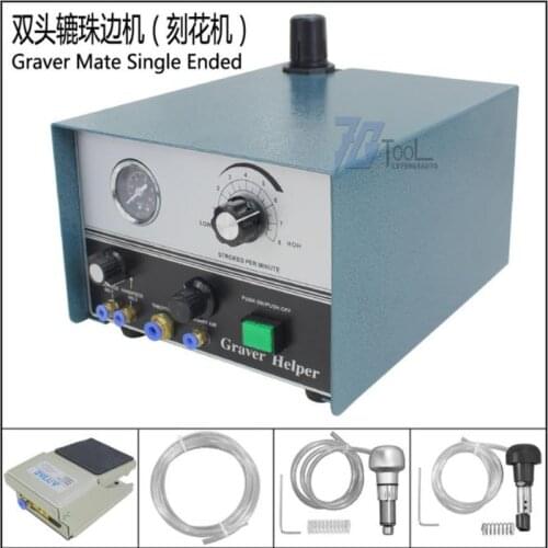 Single double head pneumatic engraving and engraving machine gold tools jewelry equipment silver accessories manual micro inlay