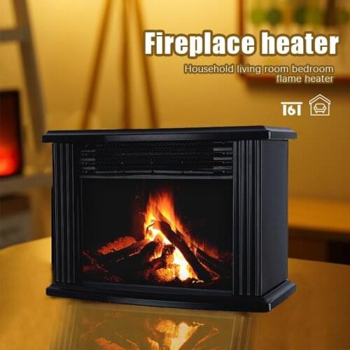 Portable Electric Fireplace Stove Heater With Remote Control Indoor Space Heater 1000W Household Winter Heating Machine