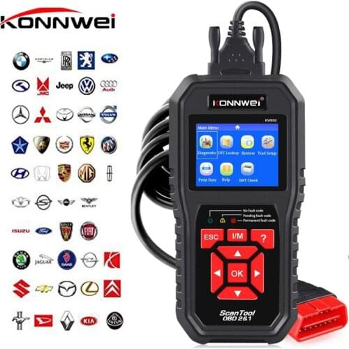 Professional OBD2 Scanner Automotive KW850 Black Code Reader OBDII Anto Code Scanner Auto Diagnostic Tool for All Car After 1996