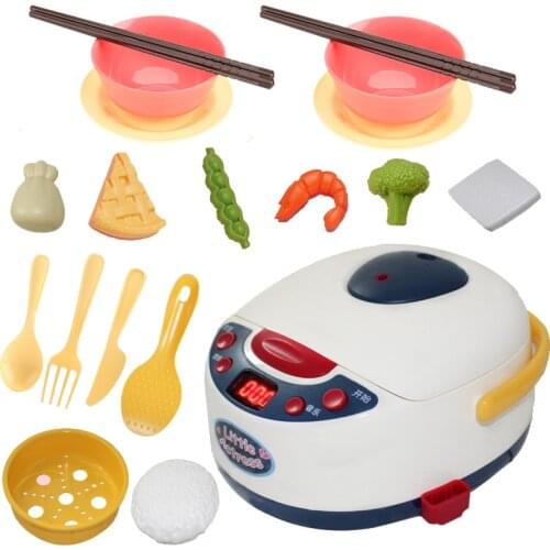 Role playing kitchen smart spray rice cooker toy cooking kitchen set play house cooking (no battery required)
