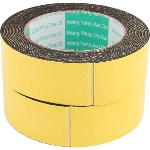 Uxcell 2Pcs 35mm x 1mm Single Sided Self Adhesive Shockproof Sponge Foam Tape 5M Length