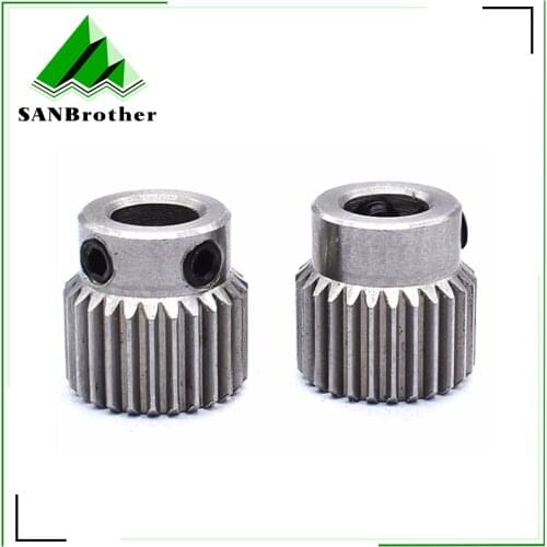 Stainless Steel Head Gear 26 Teeth Bore 5mm 3D Printers Accessories Parts Diameter 11mm For MK8 Extruder Part 26 Tooth