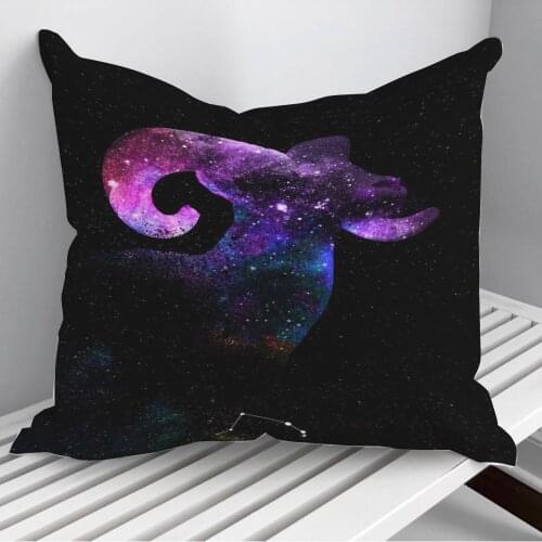 Aries Constellation Throw Pillows Cushion Cover On Sofa Home Decor 45*45cm 40*40cm Gift Pillowcase Cojines Dropshipping