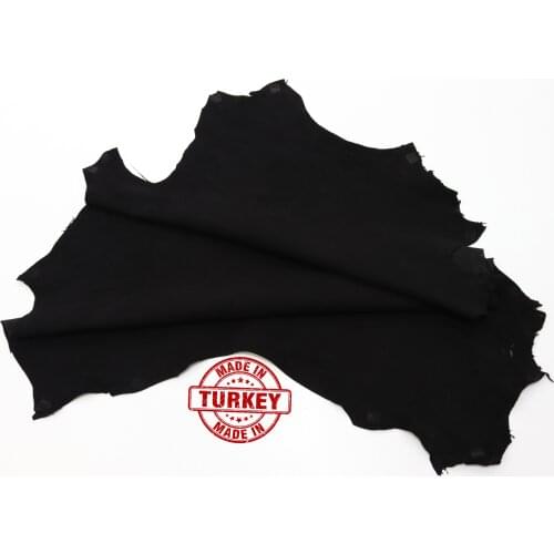 Real Sheep Skin Suede Black 1.2 Mm Tanned Leather Ready Made Pieces Craft Products Wallet Bag Clothes Shoe Design Making