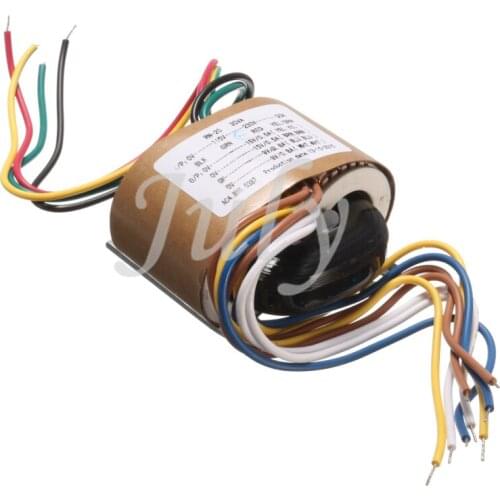 30W R-type power transformer, dual 15V (0.5A) + dual 9V (0.8A), 0V-115V-230V, audio transformer