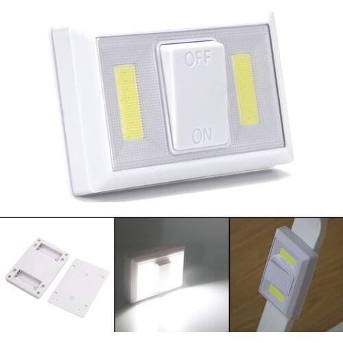 Ultra Bright Magnetic COB LED Switch Night Light Wall Lamp Mini Camping Lamp Battery Operated,for Bedroom Pathway Closet Garage