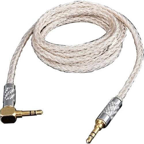 Single crystal copper 3.5 male to male 1am2 silver plated MDR1A headphone upgrade line 1am2 wh 1000XM3 MSR7