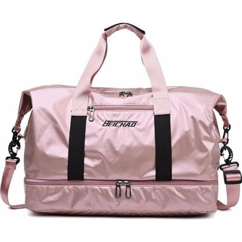 2021 Large-capacity Outdoor Short-distance Travel Bag Women Soft Pu Leather Duffel Bag Fashion Casual Men Sports Fitness Handbag