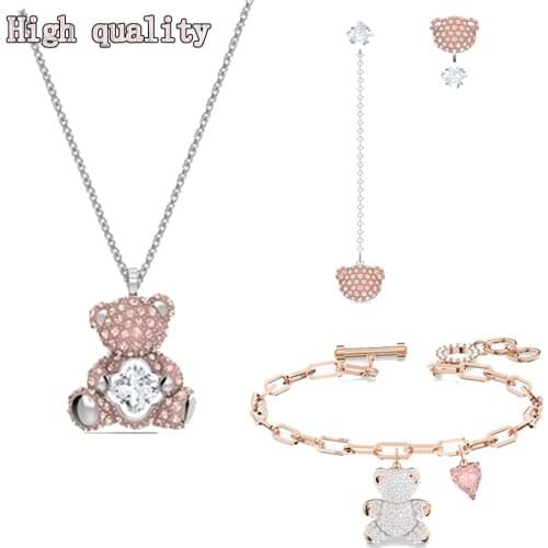 2021 High Quality Fashion Jewelry SWA CHINESE ZODIAC .TEDDY Set Exquisite Bull Shape. Bear Pattern Female Luxury Gift For Women