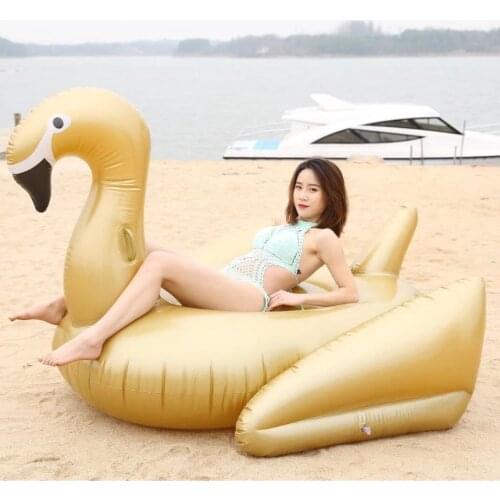 290cm inflatable swan floating row adult seat water floating toy floating bed beach water toys for adults