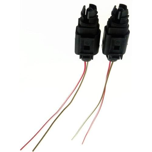 4pcs/Set 2 Pin Ambient Air Temperature Sensor Harness Cable Pigtail Plug Electrical Kit for Passat A3 Q5 TT 6RD820535 1J0973702