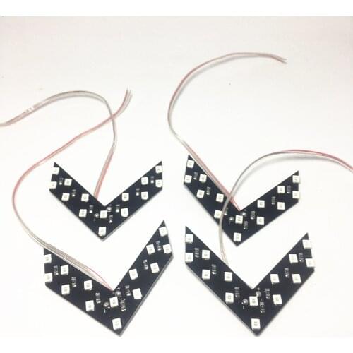 4Pcs Rearview Mirror Light 14 SMD LED Car motorbike Arrow Light LED Car Rear View Mirror Indicator Turn Signal Light 12V