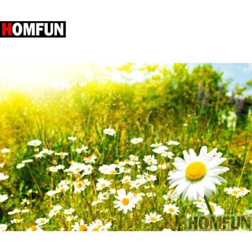 HOMFUN Full Square/Round Drill 5D DIY Diamond Painting "Flower landscape" Embroidery Cross Stitch 3D Home Decor A10916