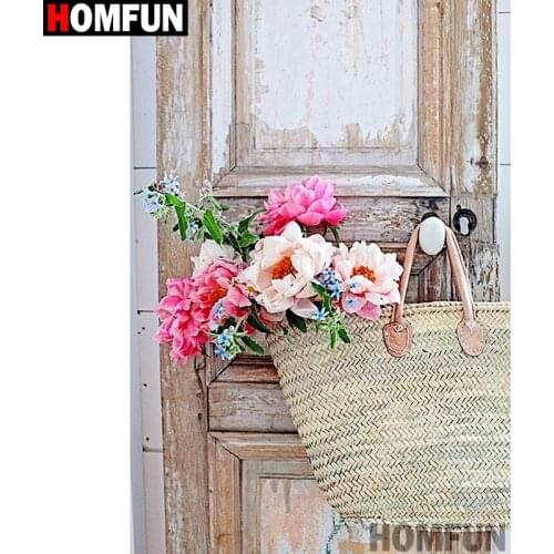 HOMFUN Full Square/Round Drill 5D DIY Diamond Painting "Flower landscape" Embroidery Cross Stitch 3D Home Decor Gift A12846