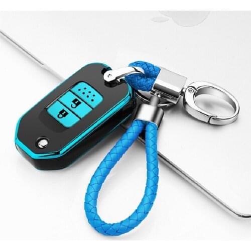 For Honda Vezel City Civic Jazz CRV Crider HRV Fit Freed Car styling Holder 2 Buttons Smart Key New Soft TPU Car Key Case Cover