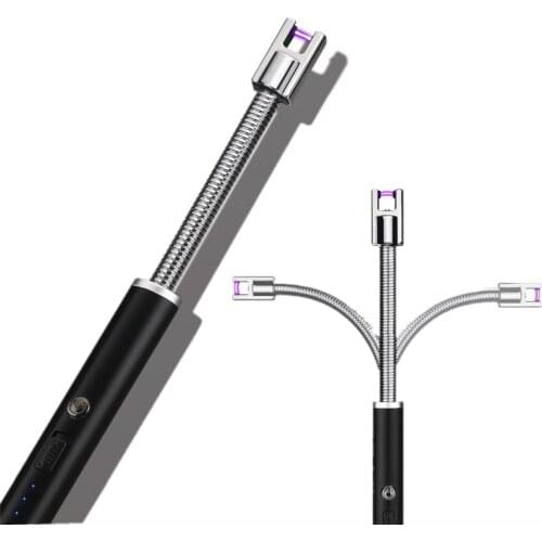 Arc Pulse Kitchen Lighters USB Charging Lighter Flexible BBQ Lighter LED Battery Indicator for Charcoal Grills And Gas Stove