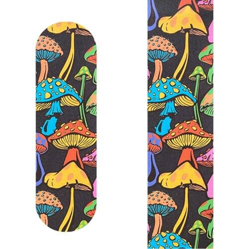 E Win 2021 Dropshipping Skateboard Grip Tape Longboard Tape 84*23cm Sandpaper Printing Anti Skid Tape Deck Sticker Accessorie