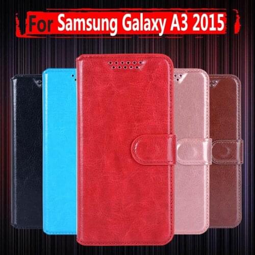 Hot Sale ! Flip Leather Phone Case For Samsung Galaxy A3 2015 Version A300 A300F A300FU Fashion Wallet Card Slots Cases Cover