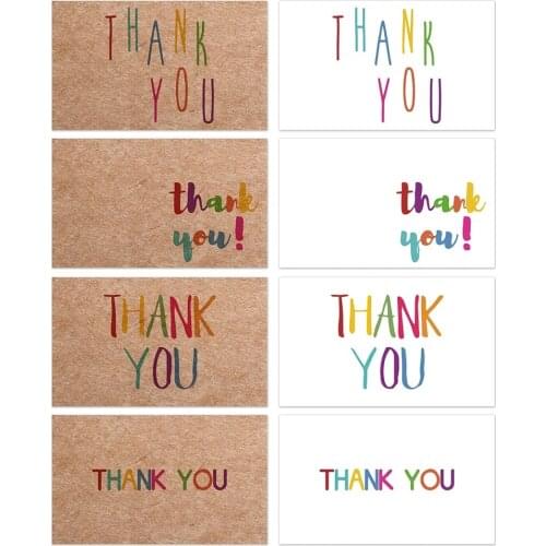 10-30pcs Natural Kraft Paper Thank You Card Enterprise Store Business Thank You Order Card Wholesale Custom Gift Decoration Card