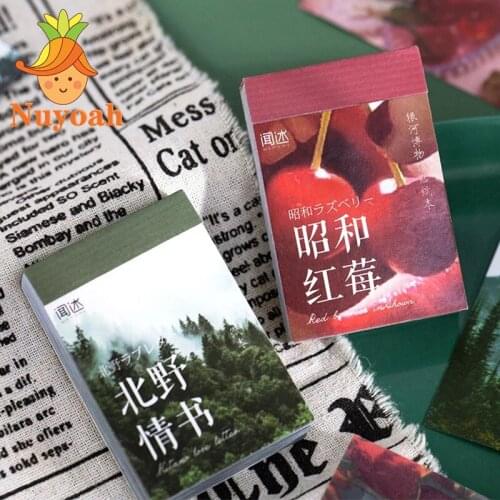 50pcs Library Mini Book Sticky Vintage Stickers Card Stationery Supplie Journal Background Decoration Scrapbook Stickers Notes