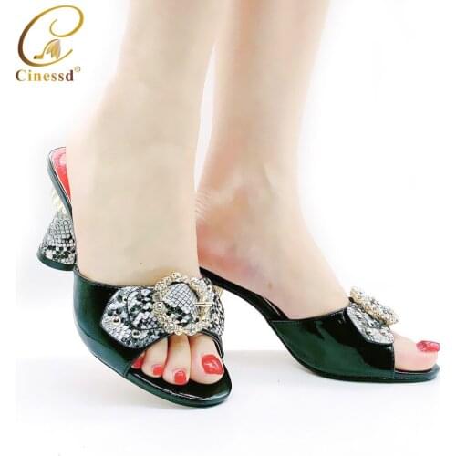 New Fashion Decorated with Rhinestone Shoes Woman High Heel Without Bag Pumps Super High Heels Italian Women Wedding for Party