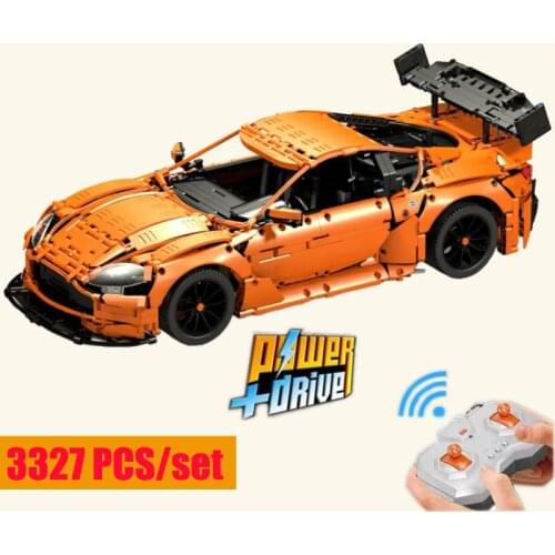NEW RC Motor Power Function MOC-8780 Aston Martin Vantage GT3 Super Racing Car Fit lepinings Building Kit Block Bricks Toy Gift
