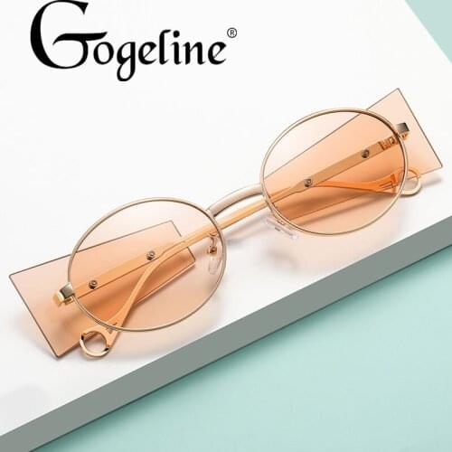 Small Round Sunglasses Women Metal Frame Red Shades Oval Brand Designer Vintage Fashion Green Sun Glasses Female Oculos De Sol