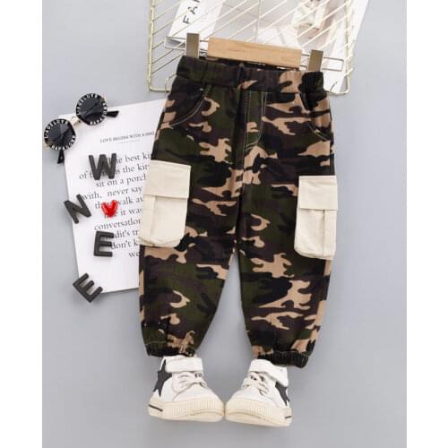 Baby Boy Girl Clothes Cotton Autumn Children Camouflage Pants Infant Kid Fashion Toddler Casual Clothing Tracksuits 0-5 YEARS