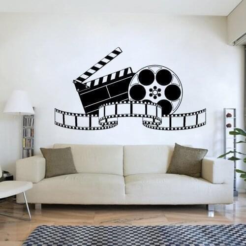 Retro Filming Art Cinema Film Movie Wall Stickers Mural Vintage Poster Vinyl Wall Decal Bedroom House Ornament Home Theatre D632