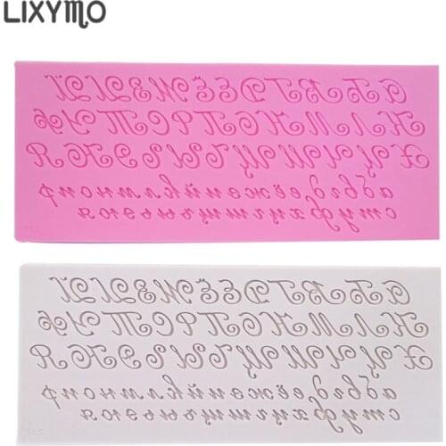Russian Alphabets Chocolate Molds Russian Letters Silicone Non-stick Fondant Moulds Cake Decorating Tools DIY Bakware