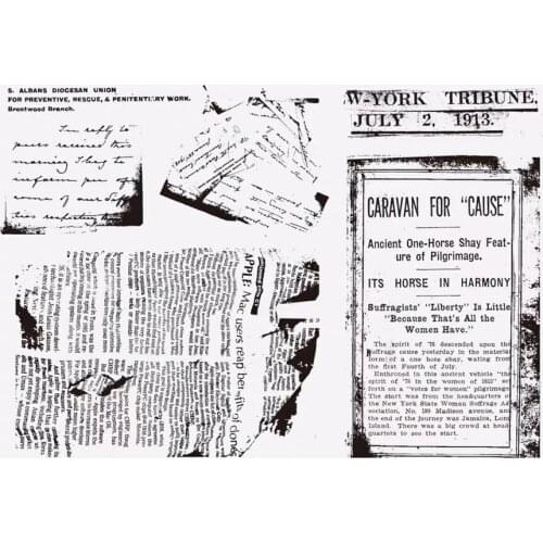 Old newpaper stamp Clear Stamp for Scrapbooking Transparent Silicone Rubber DIY Photo Album Decor 920