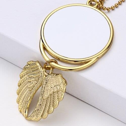 Sublimation Blanks Double-sided Printing Angel Wing Car Hanger Pendant Ornament for Auto Interior Decor 649D