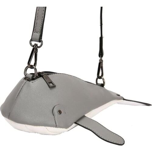 Women Cute Whale Shape PU Leather Handbag Shoulder Crossbody Bag Satchel Purse A69C