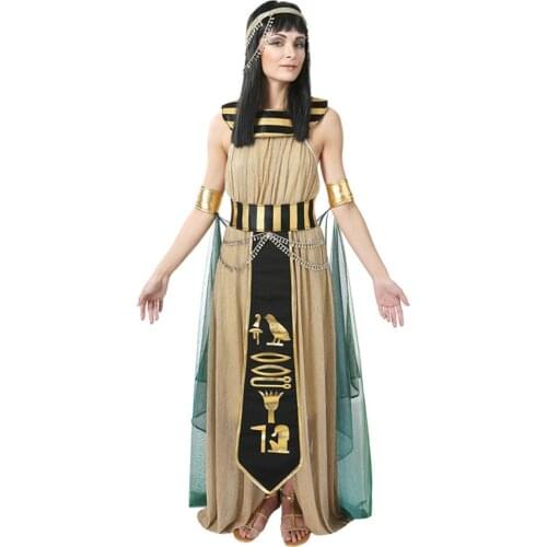 Ancient Egyptian Cleopatra Costume Halloween Women Greek Queen Fantasia Fancy Dress