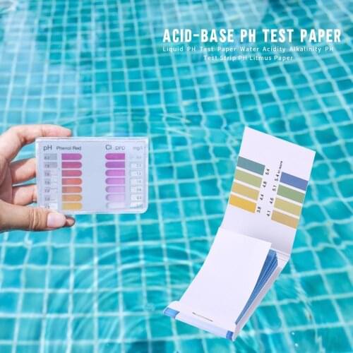 1 Box Water Hardness PH Cyanuric Bromine Chlorine Test Strip PH Litmus Paper Used to Test Juice Liquid Detergent