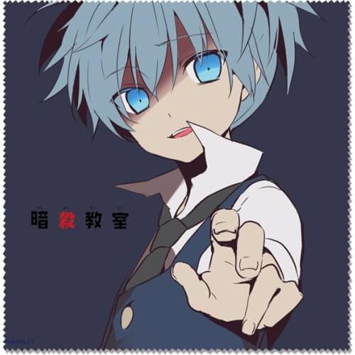 1PCS Assassination Classroom Fashion Jewelry Tools Anime Customized Glasses Cleaning Cloth Cartoon Eyewear Accessories Unisex