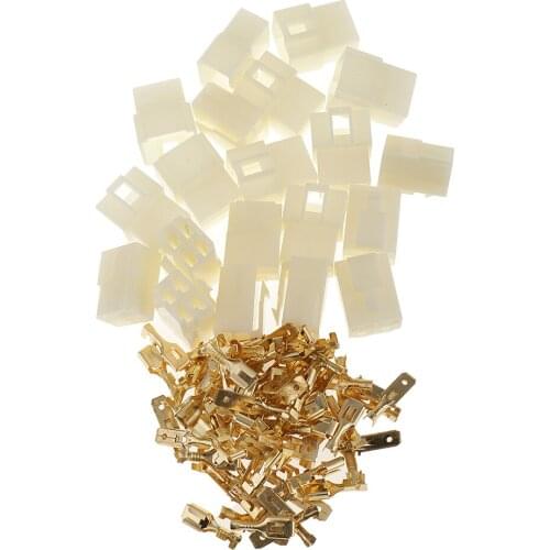 10 Kits Locking Connector Kit - 6.3mm - 4 Pin Way-Car Motorcycle Wire Repair