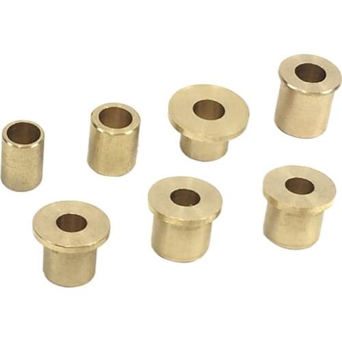 12pcs Mini Brass Bushing Shaft 4x8/5x8/4x6/4x7mm Rudder Flange Sleeve Copper Bearing for RC Boat Robot DIY Model Accessories