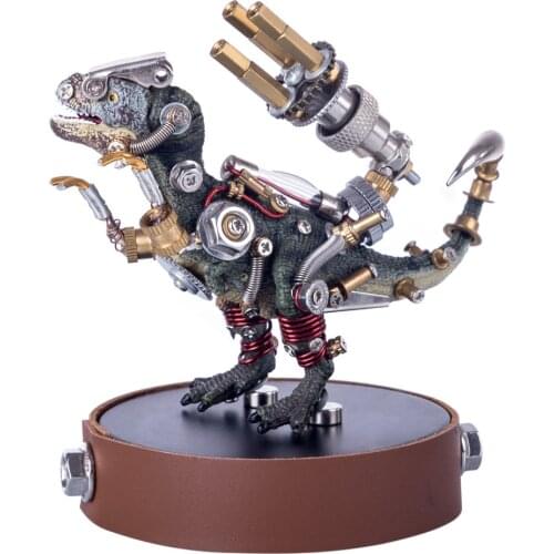136Pcs DIY Metal Mechanical Variant Beast 3D Assembly Puzzle Model Building Kit Action Figures Cool Fashion Toys - Dinosaur
