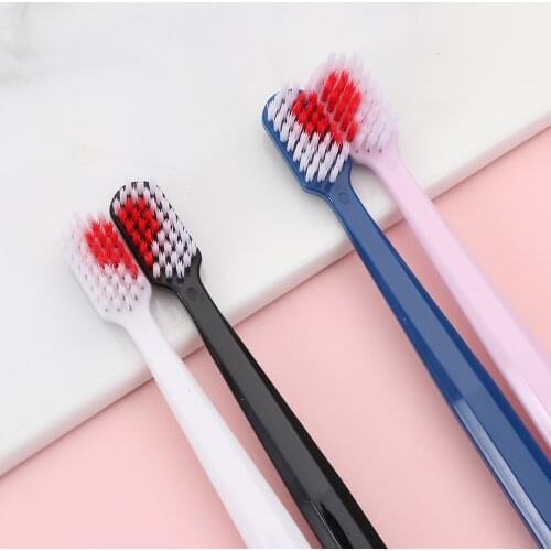 2pcs/Pack Soft-bristle Adult Toothbrush Heart Couple Brush Oral Hygience Dental Care Toothbrush Travel Carry Outfit