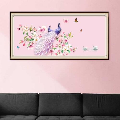 5D Diamond Painting Landscape Peacock Full Drill Square Round Diamond Embroidery Scenery Mosaic Picture of Rhinestone Home Decor