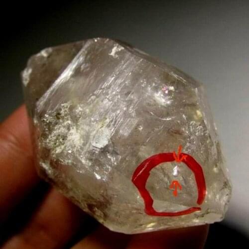 65g Herkimer Diamond Quartz Enhydro w/ Moving Bubble - crystals and stones healing Mineral specimen Home Decor XX1207/03