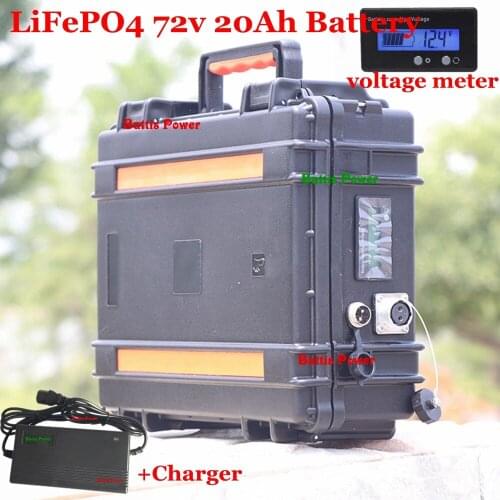 72V 20Ah LiFePO4 Battery Pack 3000W Electric Bicycle Battery 2000w + BMS Charger 72v lithium scooter electric bike battery pack
