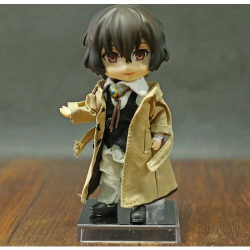 Anime Bungou Stray Dogs Q Version Osamu Dazai Suits Real Clothes Joint Action Figure Model Toy