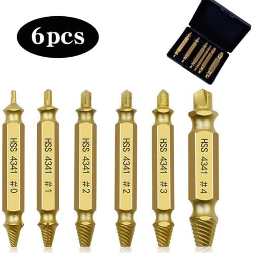 Driver Bits Damaged Screw Extractor Drill Bit Extractor Drill Set.4/5/6pcs Broken Speed Bolt Extractor Bolt Stud Remover Tool