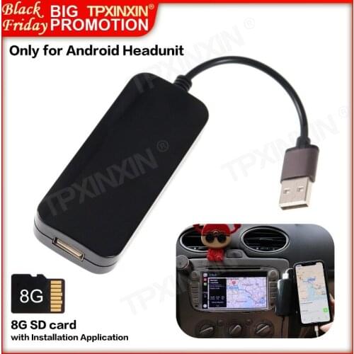 Carlinke USB Smart Link For Apple IOS CarPlay Dongle For Android GPS Navigation Player Mini USB Carplay Stick With Android Auto