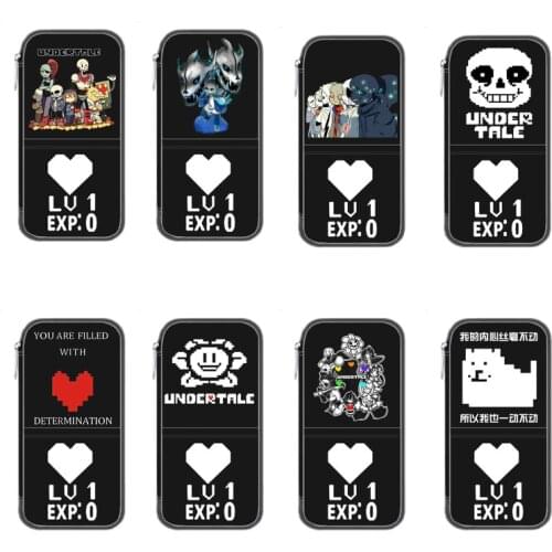 Undertale Flowey sans Pencil case Student School Supplies Anime Stationery Box Child Study Bag birthday Halloween Gift