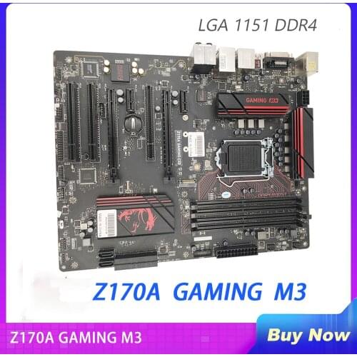 For Z170A GAMING M3 Motherboard LGA 1151 DDR4 For Intel Z170 Z170M Desktop Mainboard Fully Tested