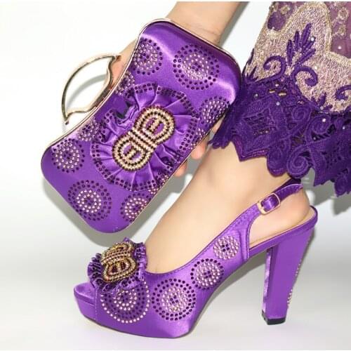 Doershow Very Nice Italy Matching Shoes And Bag Set For Party Women Wear Fast Shipping Size 38-43! HIM1-26
