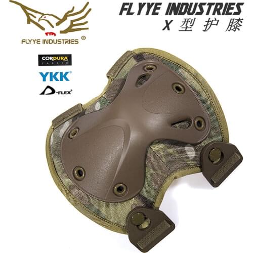 FLYYE 1 pair X Style Knee Pads Military Tactical Airsoft Paintball Protection, Knee Pads or Elbow Pads Wargame CQB OT-G014